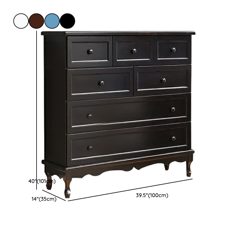 Solid Wood Countertop Storage Chest Traditional Style with Drawers thumbnail 21