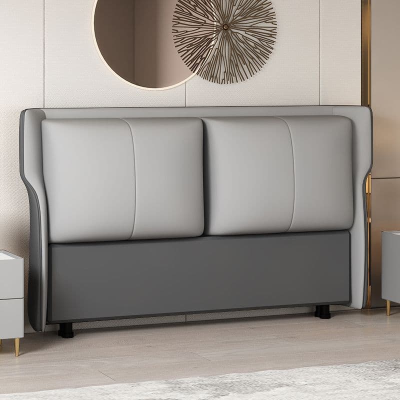 Standard（36-55“） Free-standing Standard Full(54"W x 75"L)/Twin(38"W x 75"L) No Distressing Rectangular Wingback Headboard with Sponge Filing and Wood/ Upholstery Frame thumbnail 2