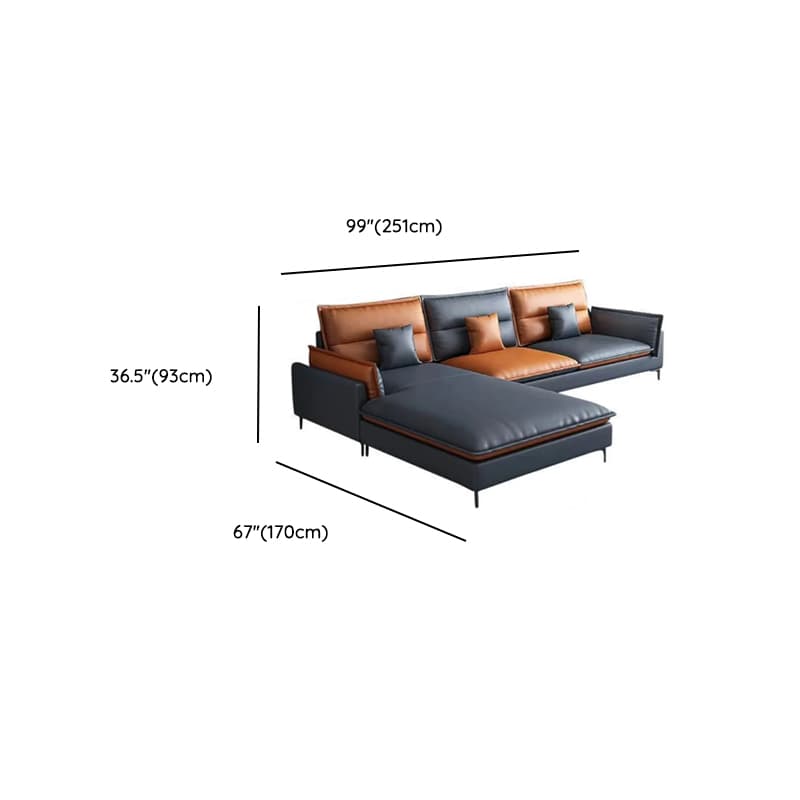 Casual Straight Stain Resistant Sofa in Dark Grey with Horizontal Orientation, Sponge Seat Fill, and Square Arm thumbnail 13
