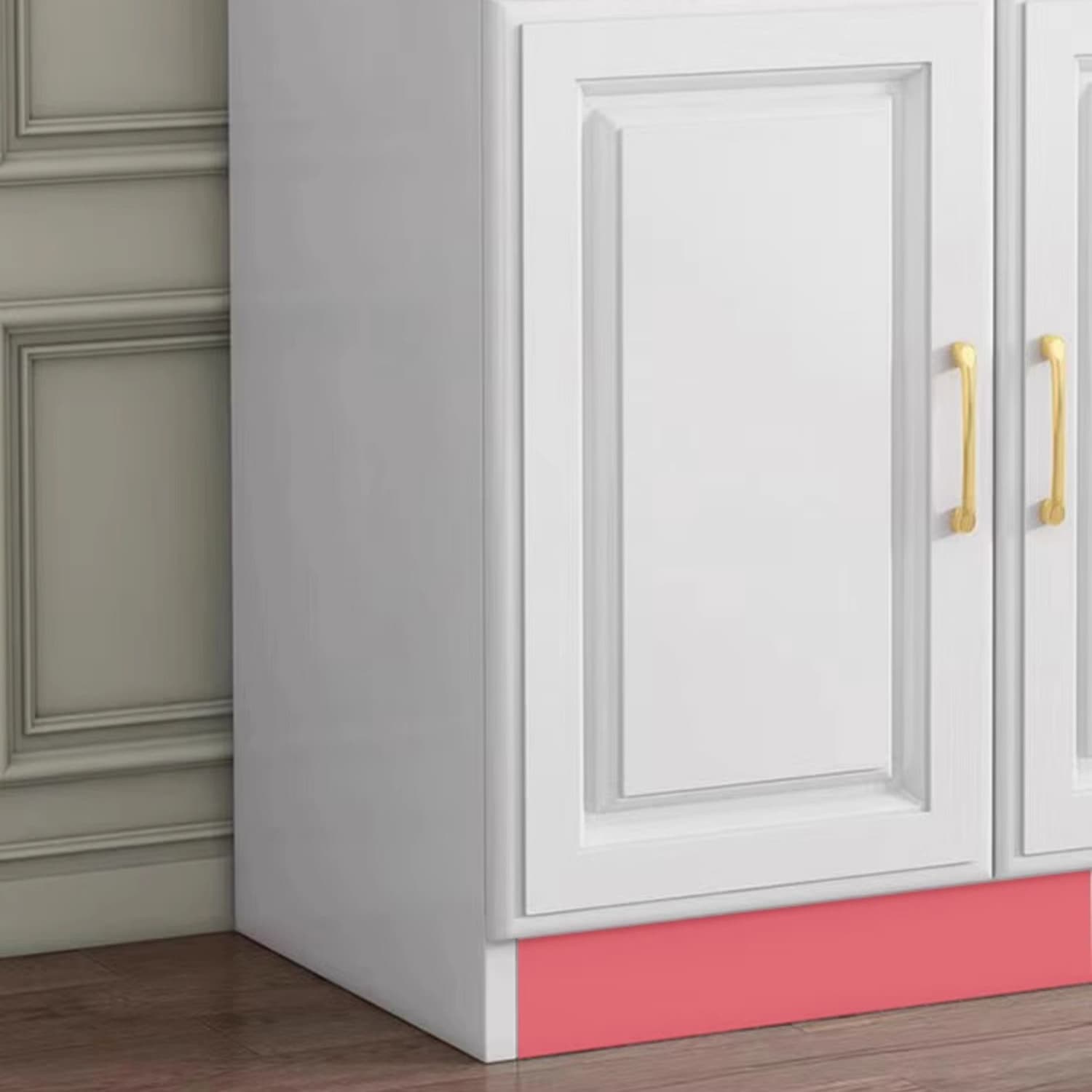 Detached Narrow/Standard Sideboard in Slab for Sitting Room with Pantry Hutch, 1 Shelf, 4 Doors/3 Doors/2 Doors and 4 Drawers/3 Drawers/2 Drawers in a Trendy Style thumbnail 9