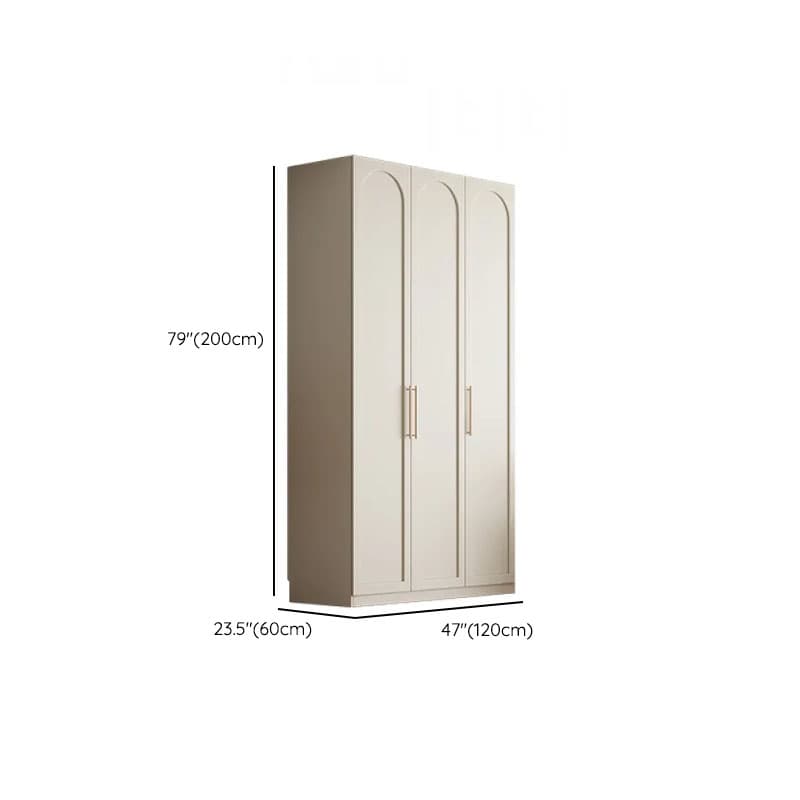 White Casual Manufactured Wood Independent Armoire Cabinet with Compartments, Soft Close Door, and Interior Shelves thumbnail 6