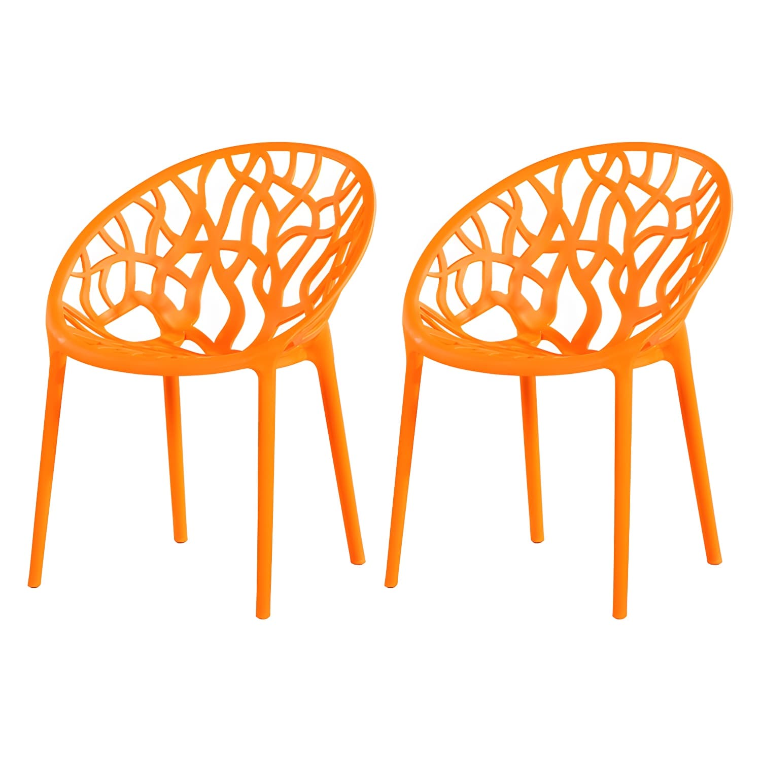 Contemporary Plastic Dining Room Chairs Armless Open Back Dining Side Chair for Restaurant thumbnail 4