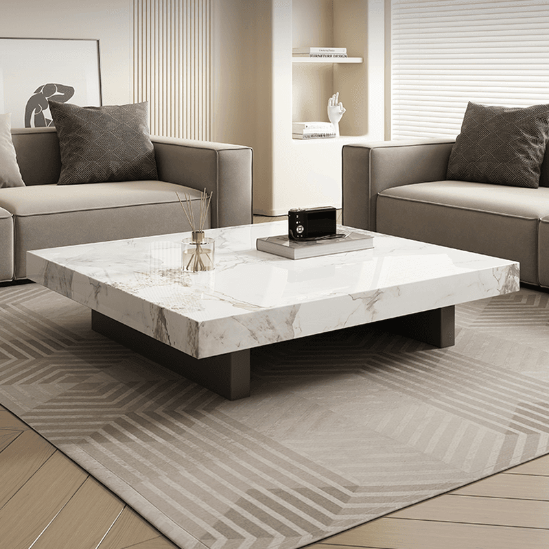 Square Board Game Coffee Table with Sled Base Suitable for Living Room Use thumbnail 8