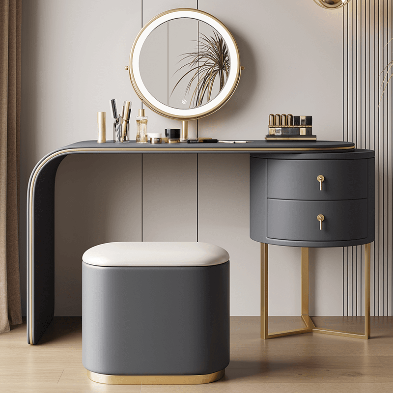Illuminating Vanity Set with Adjustable Touch & Adjustable Brightness, with Desk thumbnail 2