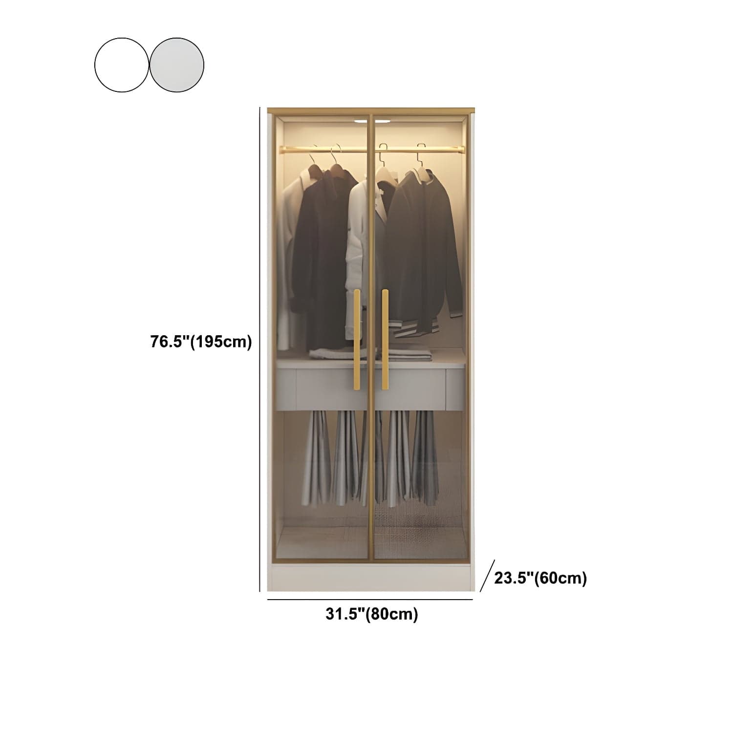 Contemporary Style Wardrobe Wooden Wardrobe Closet with Drawer thumbnail 22