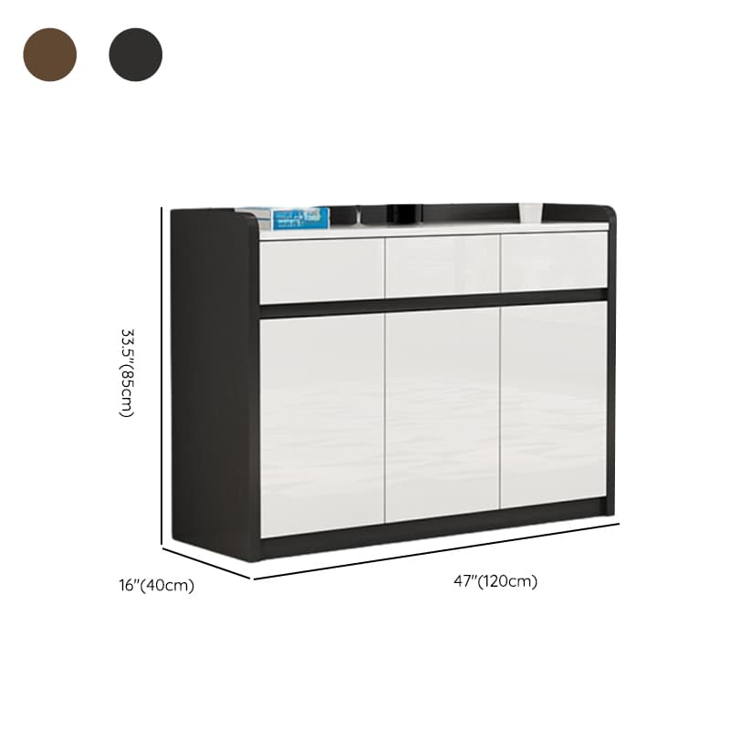 Minimalist Sintered Stone Buffet Table with 3 Drawers/Single Drawer, Closet, Standard/Wide/Narrow Size, Changeable Shelf, and 5 Doors/4 Doors/3 Doors thumbnail 11