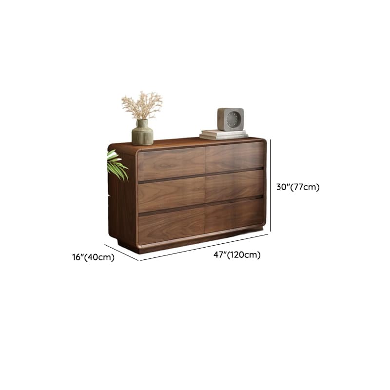 Cocoa Simplistic Natural Wood Double Dresser/Lingerie Chest with 6/9/5 Drawers in Horizontal/Vertical Orientation thumbnail 12