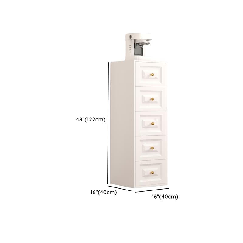 White Simple Iron Lingerie Chest/Bachelor Chest with 5/4/3 Drawers in Vertical/Horizontal Orientation thumbnail 20