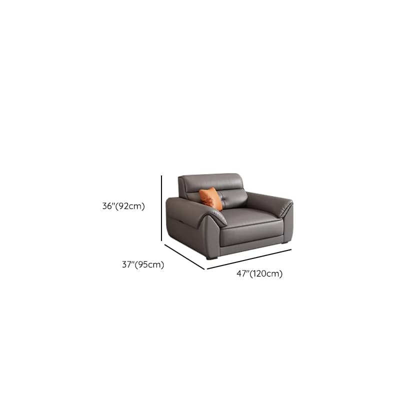 Casual Straight Scratch-repellent Sofa in Dove Grey with Horizontal Orientation, Latex Seat Fill, and Flared Arm thumbnail 8