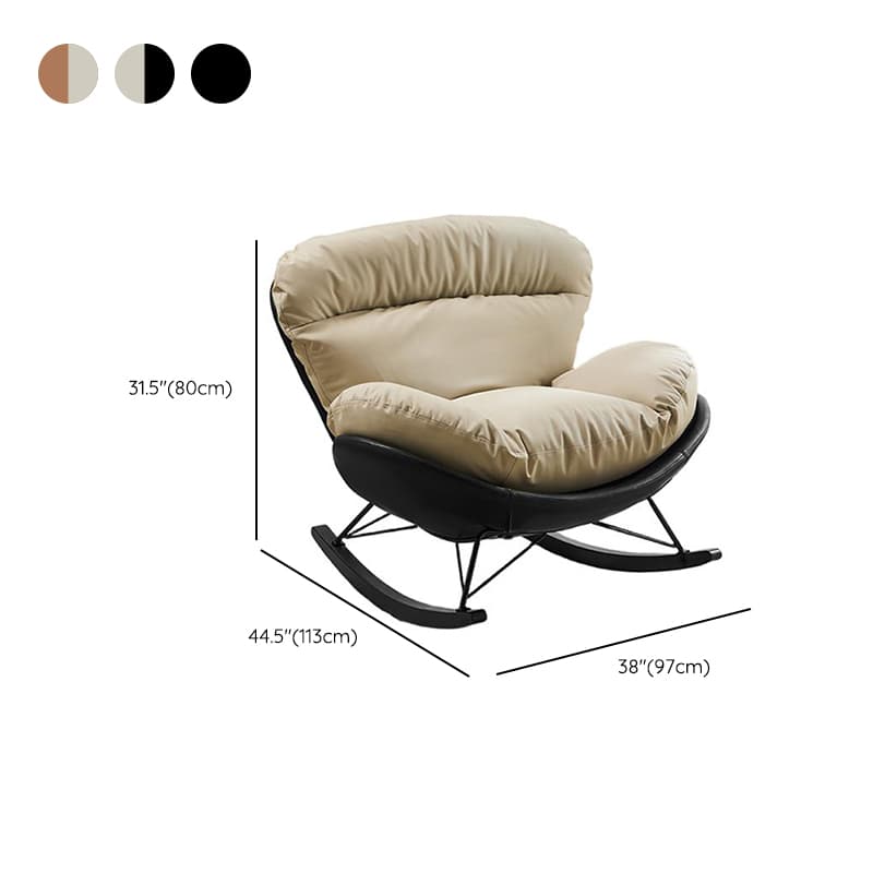 Simple Upholstered Rocking Chair with Padded Comfort thumbnail 14