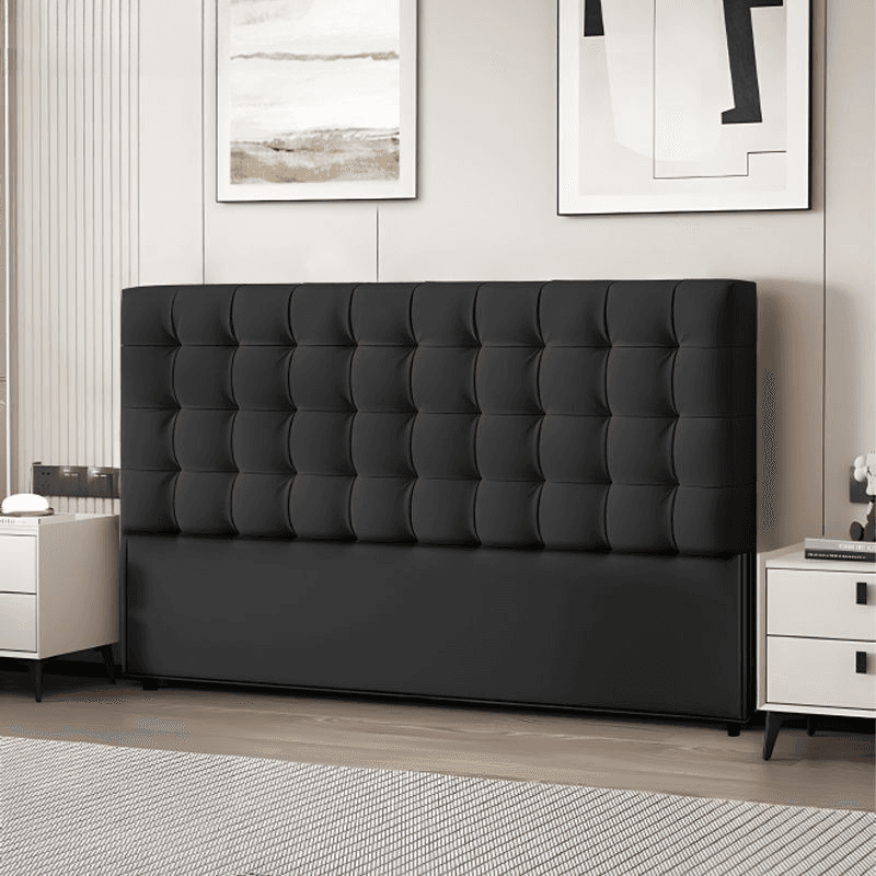 Modish No Distressing Button-tufted Panel Headboard in Rectangle Shape for King/Queen/Full Bed with Sponge Upholstery Fill and Standard Height thumbnail 2