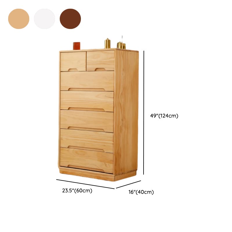 Modern Natural Wood Vertical Lingerie Chest with 6 Drawers/7 Drawers/5 Drawers thumbnail 18