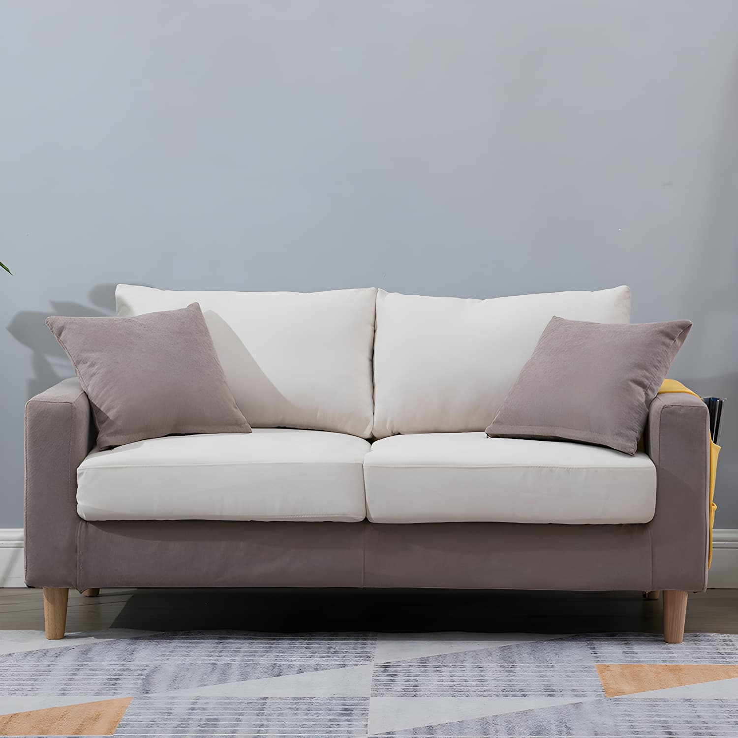 Beige Modern Farmhouse Cushions Standard Sofa 21.65"High Square Arm Sofa thumbnail 14