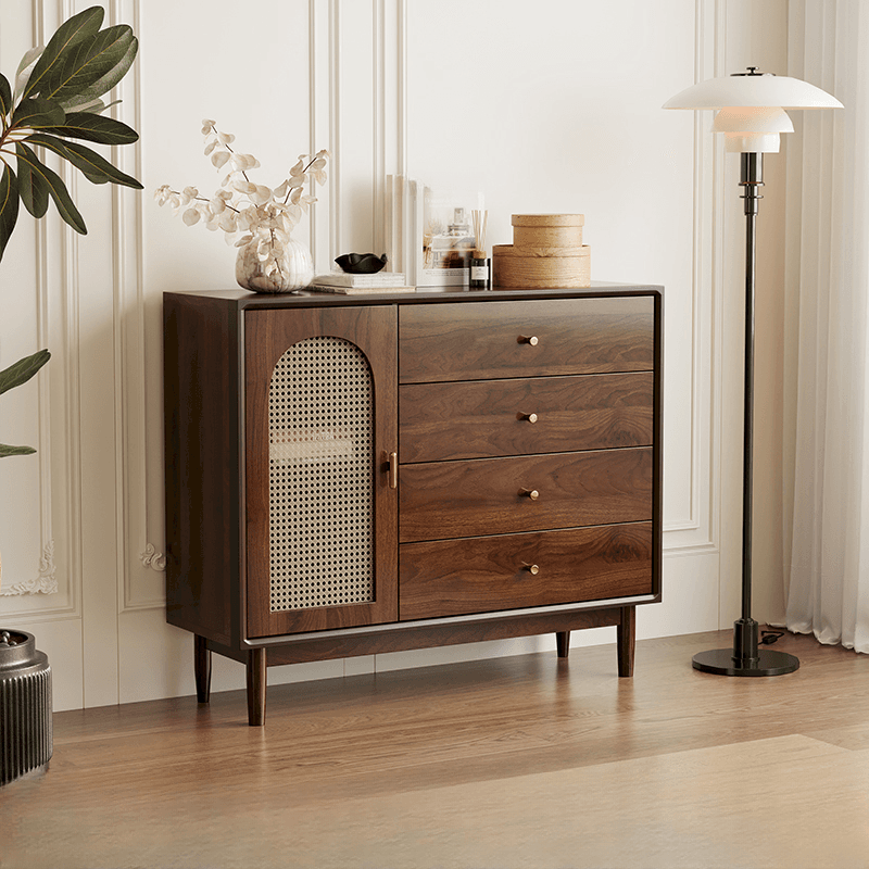 Independent Composite Wood Utility Storage Cabinet with Cabinet, Glass Door, Flexible Shelf, and Cabinet Knobs in Cocoa thumbnail 10