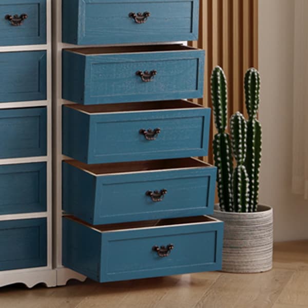 Minimalist Rectangle Brown/White Wood Top Accent Chest with Soft Close Drawer Living Room thumbnail 6