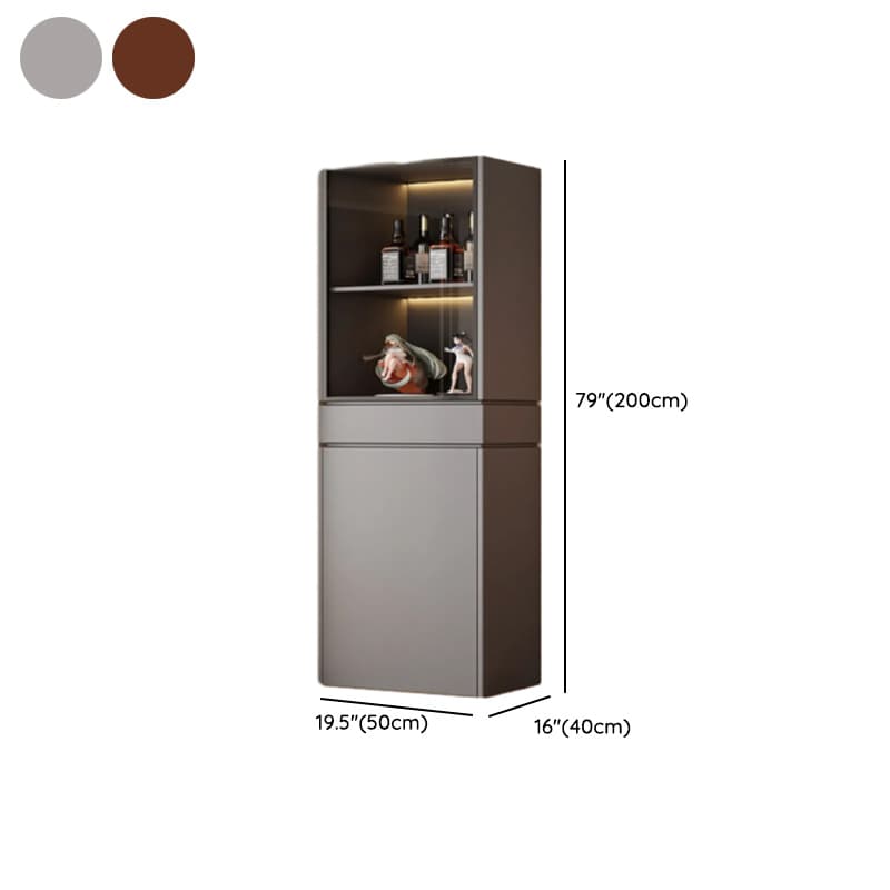 Rectangular Detached Accent Cabinet with Damp-proof, Scratch-immune Glazed Door in Chalk/Sepia and Soft Close Drawer thumbnail 14