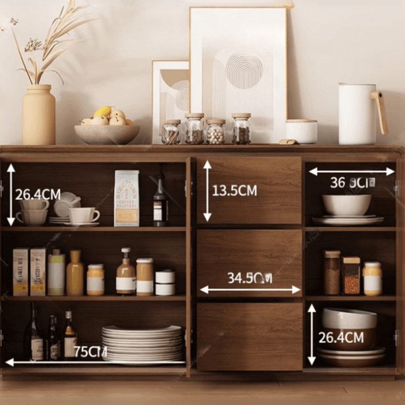 Casual Cocoa Standard/Narrow Sideboard with 3 Drawers/3 Shelves/2 Doors/3 Doors thumbnail 4