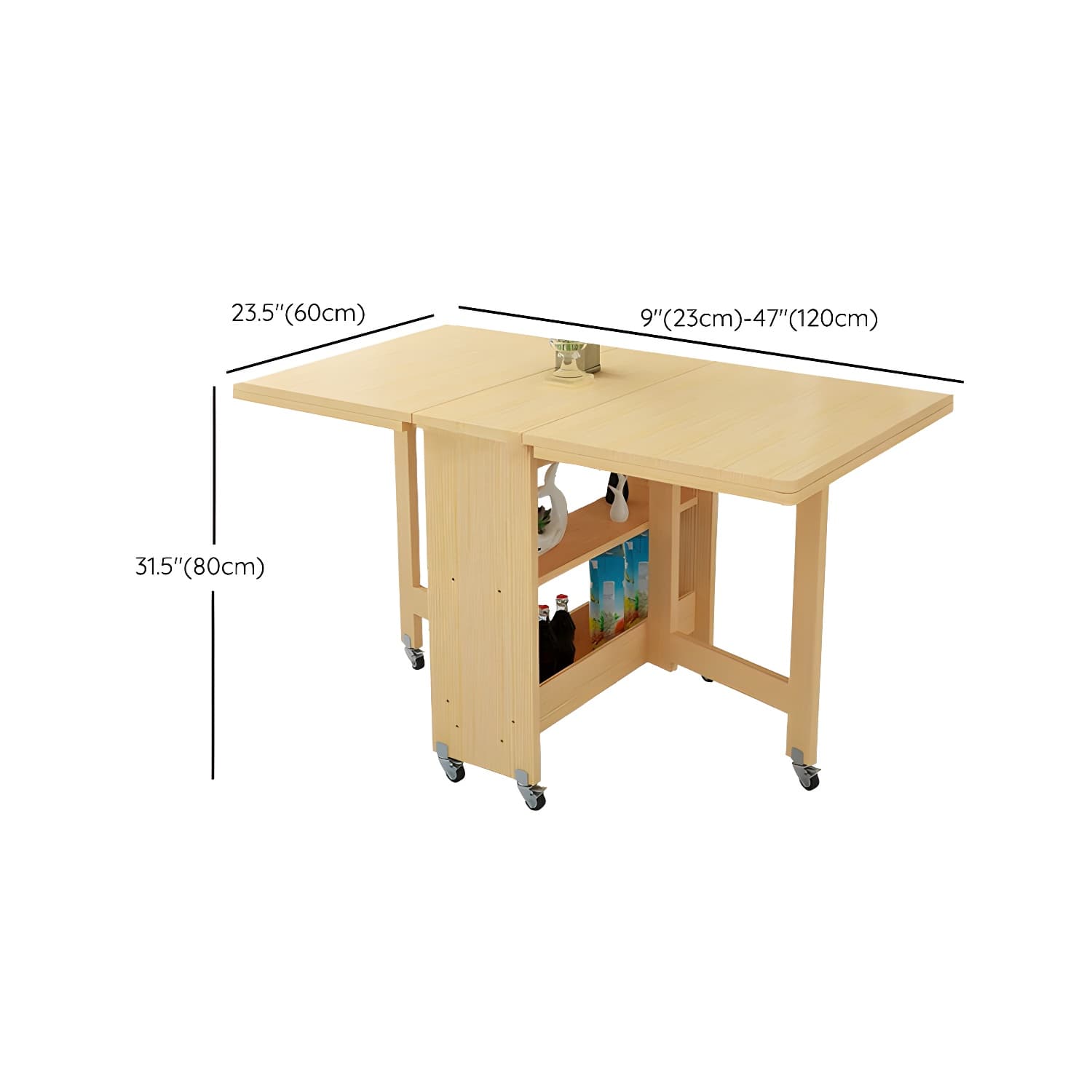 Modern Rectangular Wood Dining Table with Pedestal Base, Seats 4, Drop Leaf Design thumbnail 21