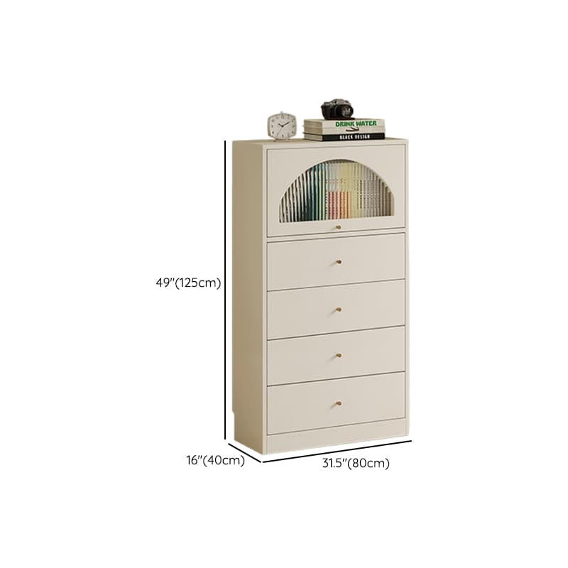 Chalk Casual Composite Wood Combo Dresser for Parlor with 6/3/5 Drawers and Hutch in Vertical Orientation thumbnail 13