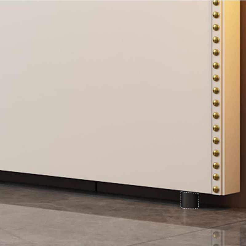 Modern Wood Panel Headboard Upholstered Sponge Fully in Lavish Gray Colors with Elegant Legs thumbnail 15