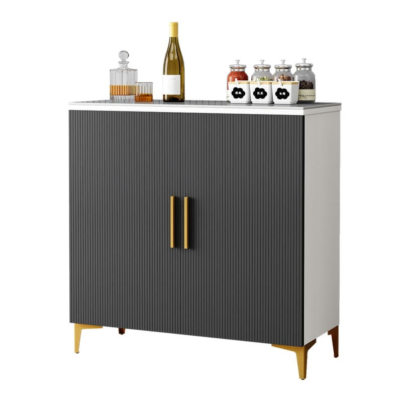 Wood Sideboard/Credenza 35 Inches Wide Glam Style, No Drawers, 2-Door Cabinet thumbnail 8