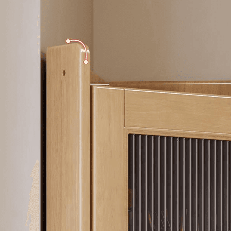 Independent Rubberwood Utility Storage Cabinet with Shelves, Living Room thumbnail 11