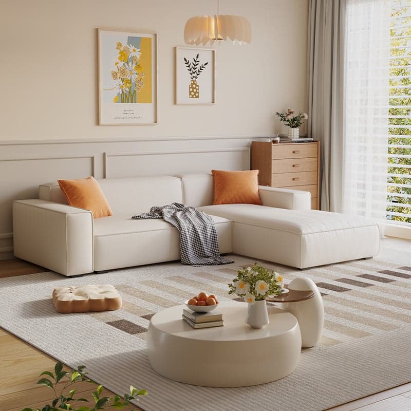 Trendy L-Shape Tear Resistant Sofa Chaise for 3-seater with Square Arm and 1 Chaise thumbnail 3