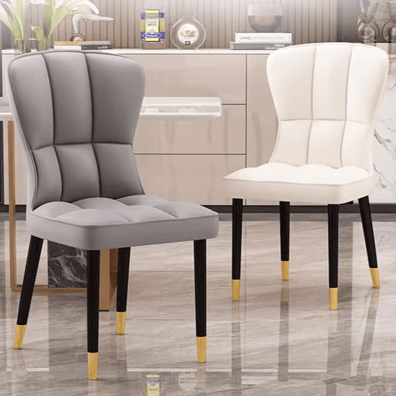 Casual/Lavish Side Chair with Wingbacked Upholstered Design and Steel Legs thumbnail 8