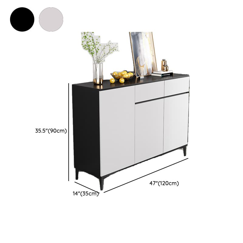 Versatile Sideboard with 2/3 Drawers, Closet Cabinet, Standard/Narrow/Wide Sizes, 3/Two Internal Shelves, Drawer Storage, Manufactured Wood/Stone Countertop, and 4/2/3 Doors thumbnail 14