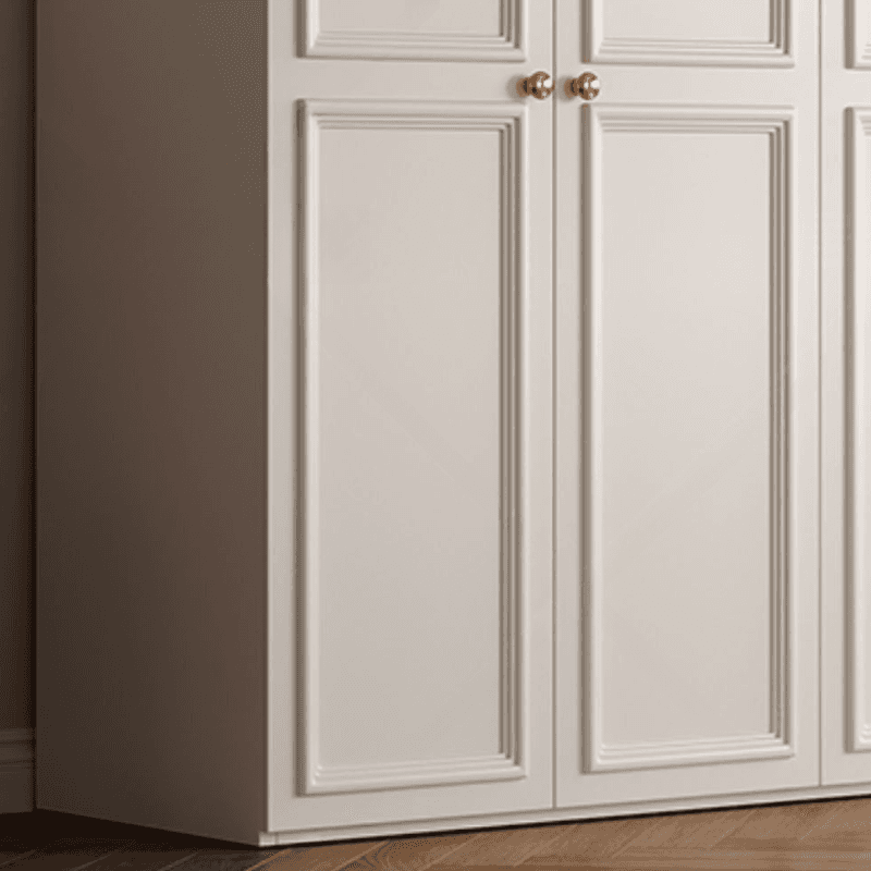 White Casual Wood Independent Armoire Cabinet with Soft Close Drawer, Soft Close Door, and Interior Shelves thumbnail 3