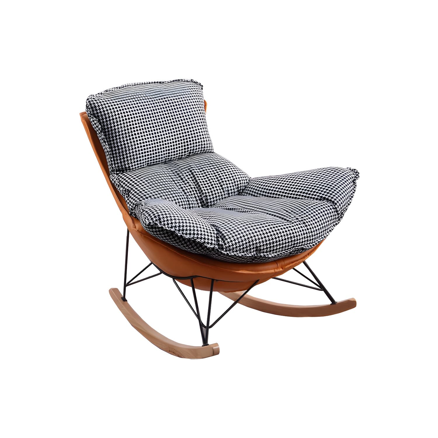 Upholstered Rocker Chair Living Room Rocking Chair with Padded Seat thumbnail 14