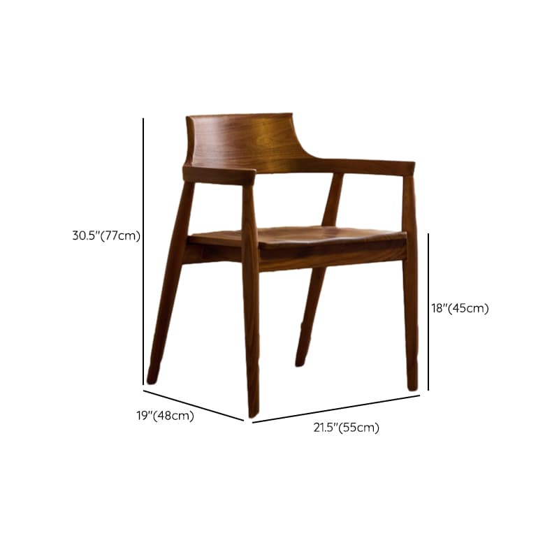 Casual Arm Chair with Uncovered Back, Upholstered, Walnut Timber Legs, Armrest, and Firm Stability thumbnail 16