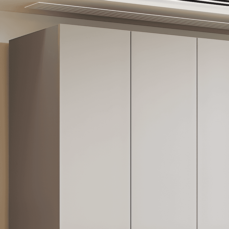 Cream Trendy Reclaimed Wood Wardrobe Armoire with Soft Close Drawer, Soft Close Door, Interior Shelves, and Clothing Rod thumbnail 8