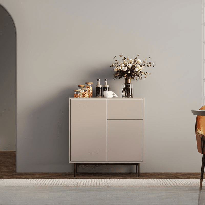 Ground Design Narrow Server with 2 or 1 Drawer, Drawers Storage, Alterable Shelf, and 3 or 2 Doors Tabletop thumbnail 2