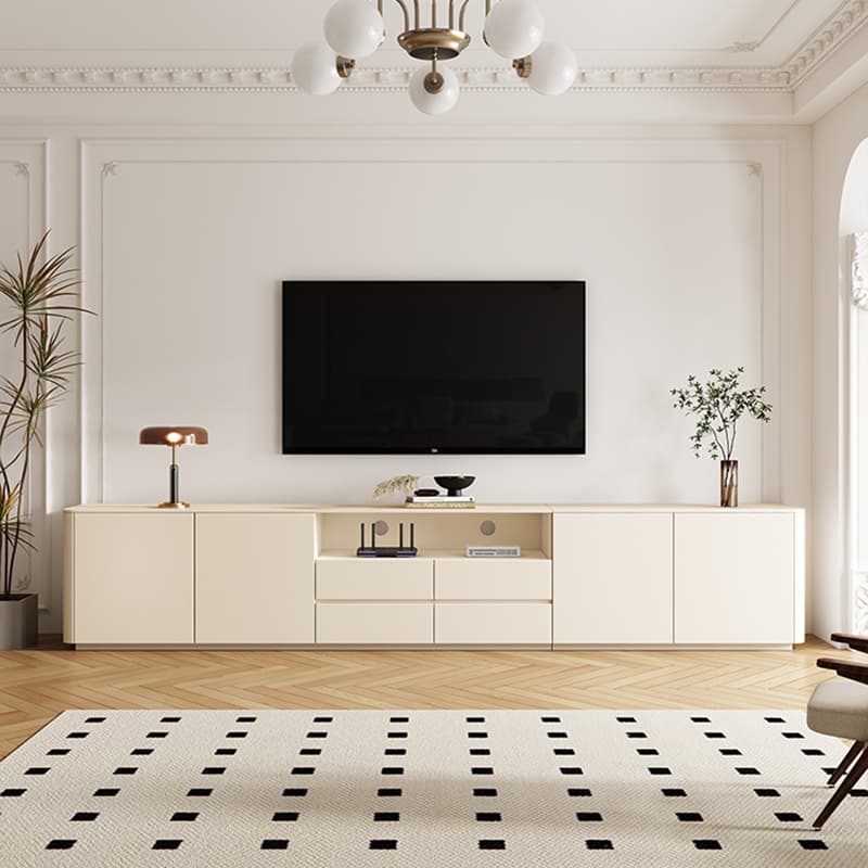 Modern Rectangle TV Stand with 4-Door/2-Door & 3 Tiers Living Room thumbnail 7