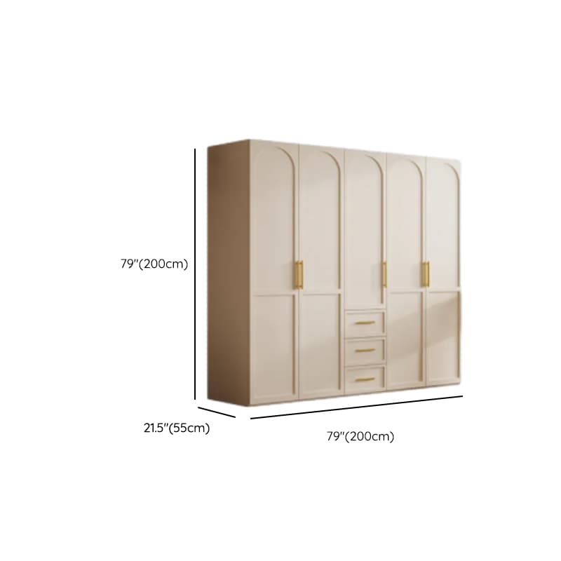 Simplistic White Detached Almirah with 3 Drawers, Interior Shelves, and Hinged Door thumbnail 16