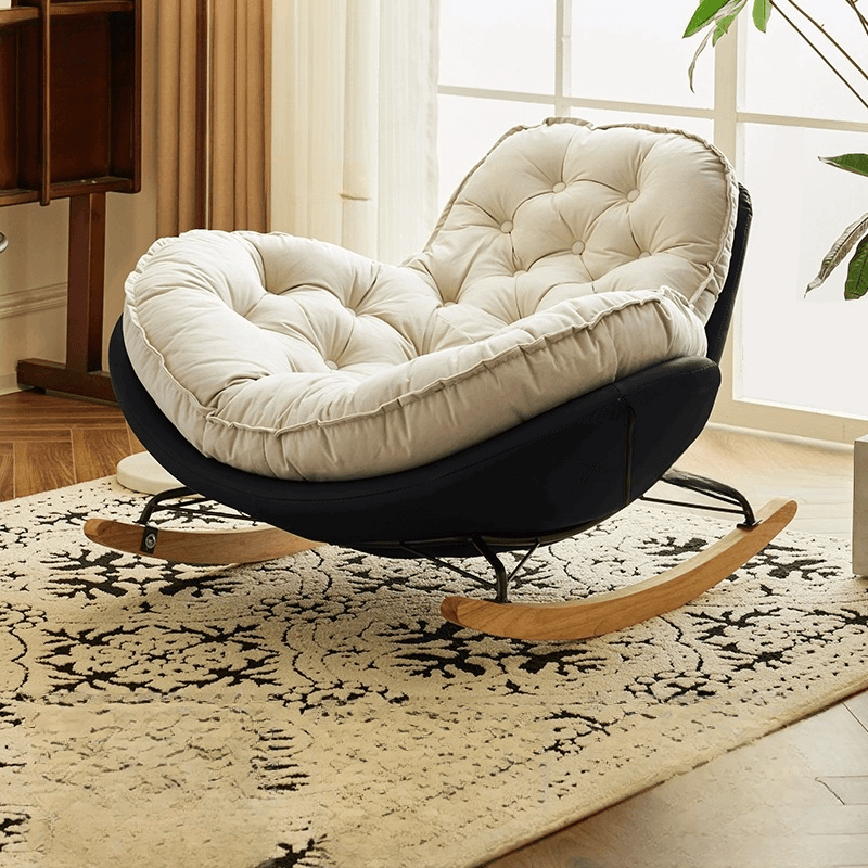 Simple Scratch-tolerant Upholstered Porch Rocker: Padded thumbnail 2