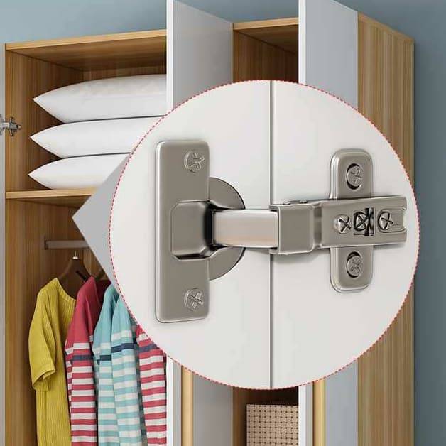 Modern Manufactured Wood Cabinet Armoire with Interior Shelves, Clothing Rod and Soft Close Door thumbnail 8