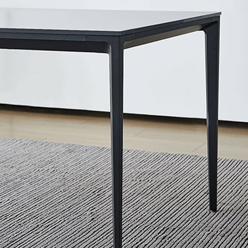 Elegant Industrial Style Dining Set in Black - 7 Piece with Metal Material thumbnail 6