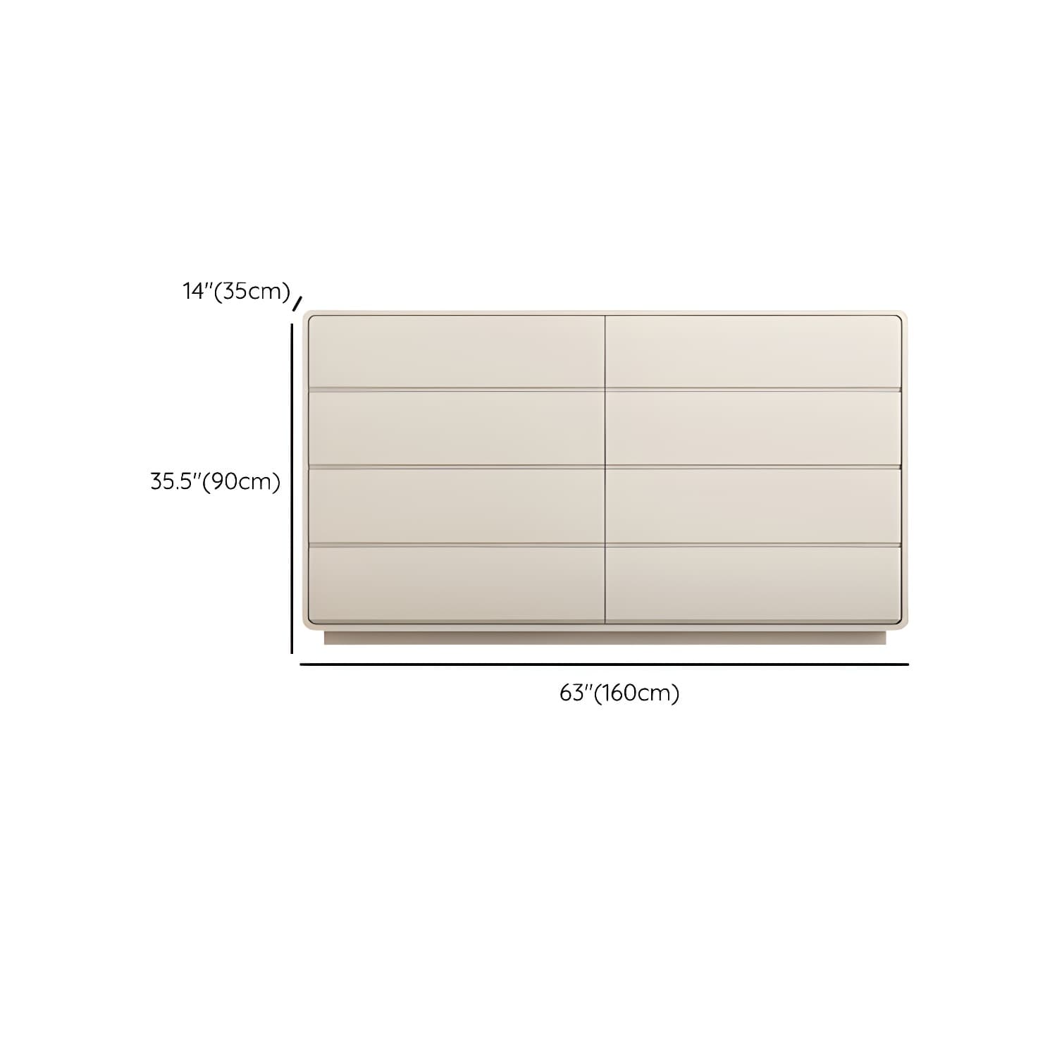 Modern White Double Dresser with Drawers and Soft Close Glides thumbnail 22