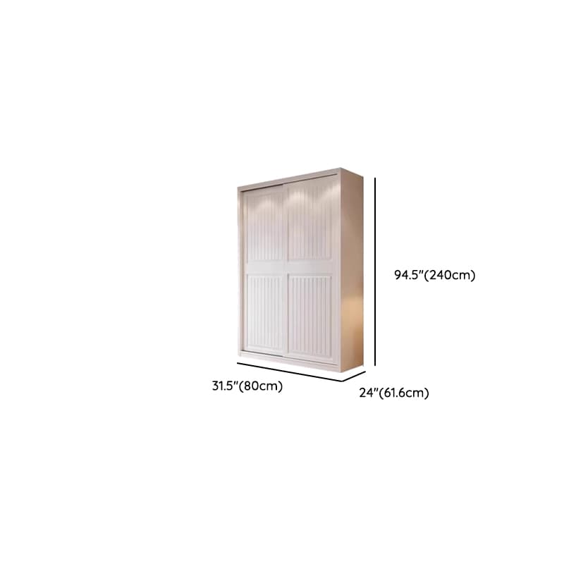 White Modish Manufactured Wood Independent Armoire Cabinet with Soft Close Drawer, Soft Close Door, and Interior Shelves thumbnail 32