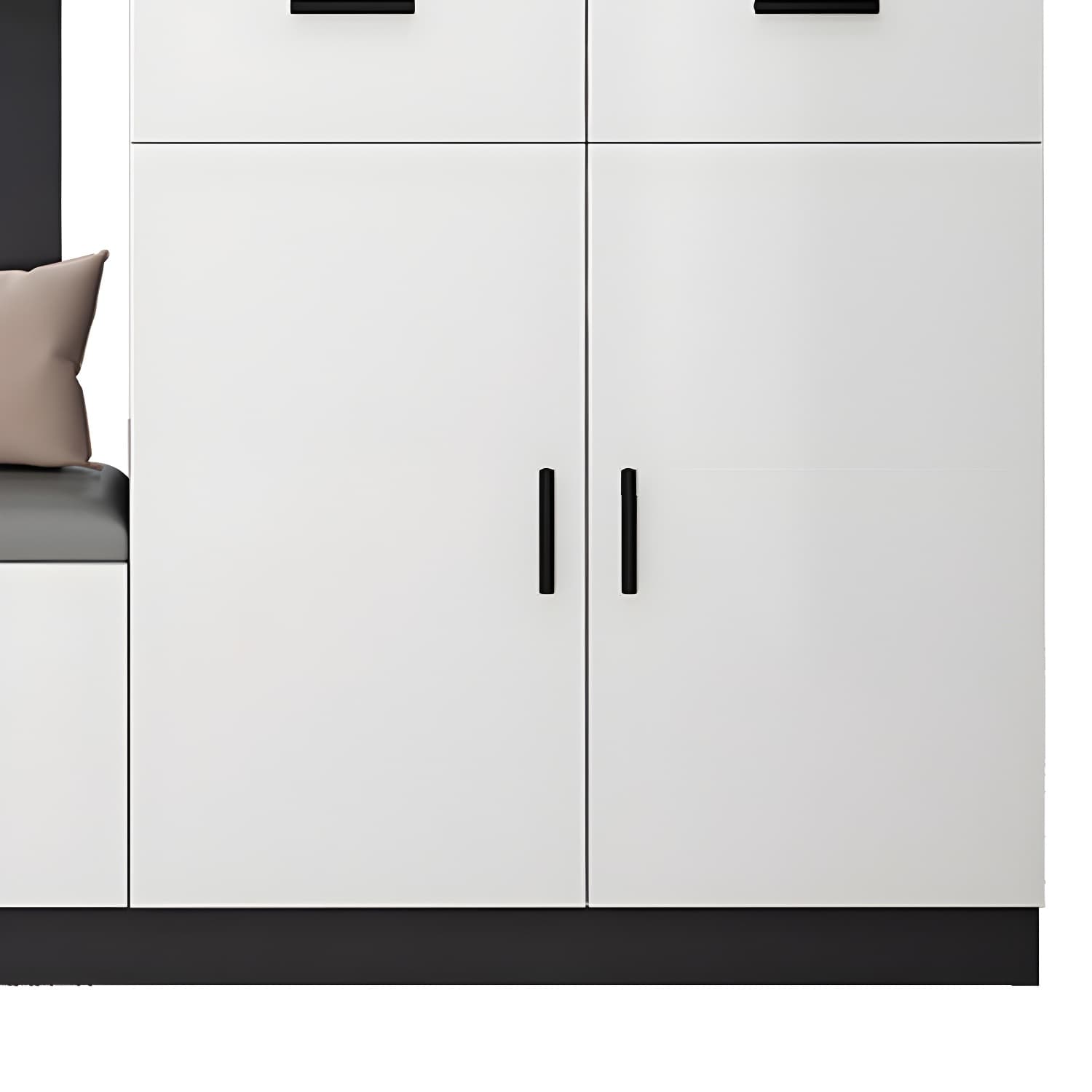 Contemporary Style Wooden 3-door Accent Cabinet with Drawer and Shelf thumbnail 9