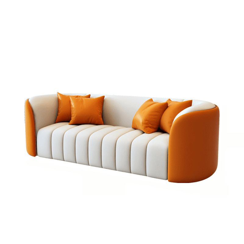 Trendy Grey/Ivory Solid Color 3-seater/for 2/1 Person Floor Sofa/Loveseat/Single Sofa with Tuxedo Arm for Sitting Room thumbnail 11