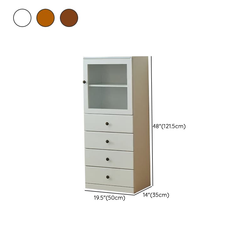 Modish Timber Console Dresser with 3/4/5 Drawers, Hutch Cabinets, and 2 Interior Shelves in Vertical Orientation thumbnail 17