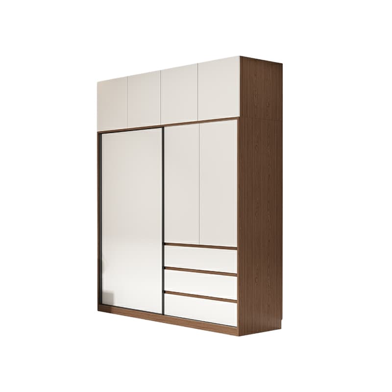 3-Door Scandinavian Soft-Close Drawers Wooden 3-Door Wardrobe Armoire 23.62 inch thumbnail 5