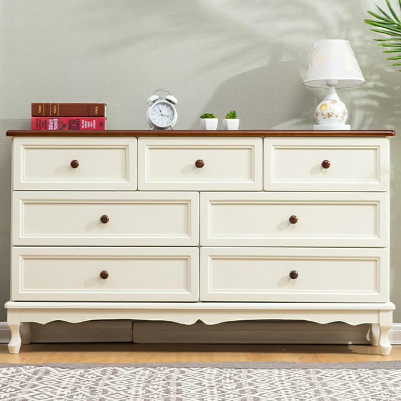 Solid Wood Countertop Storage Chest Traditional Style with Drawers thumbnail 16