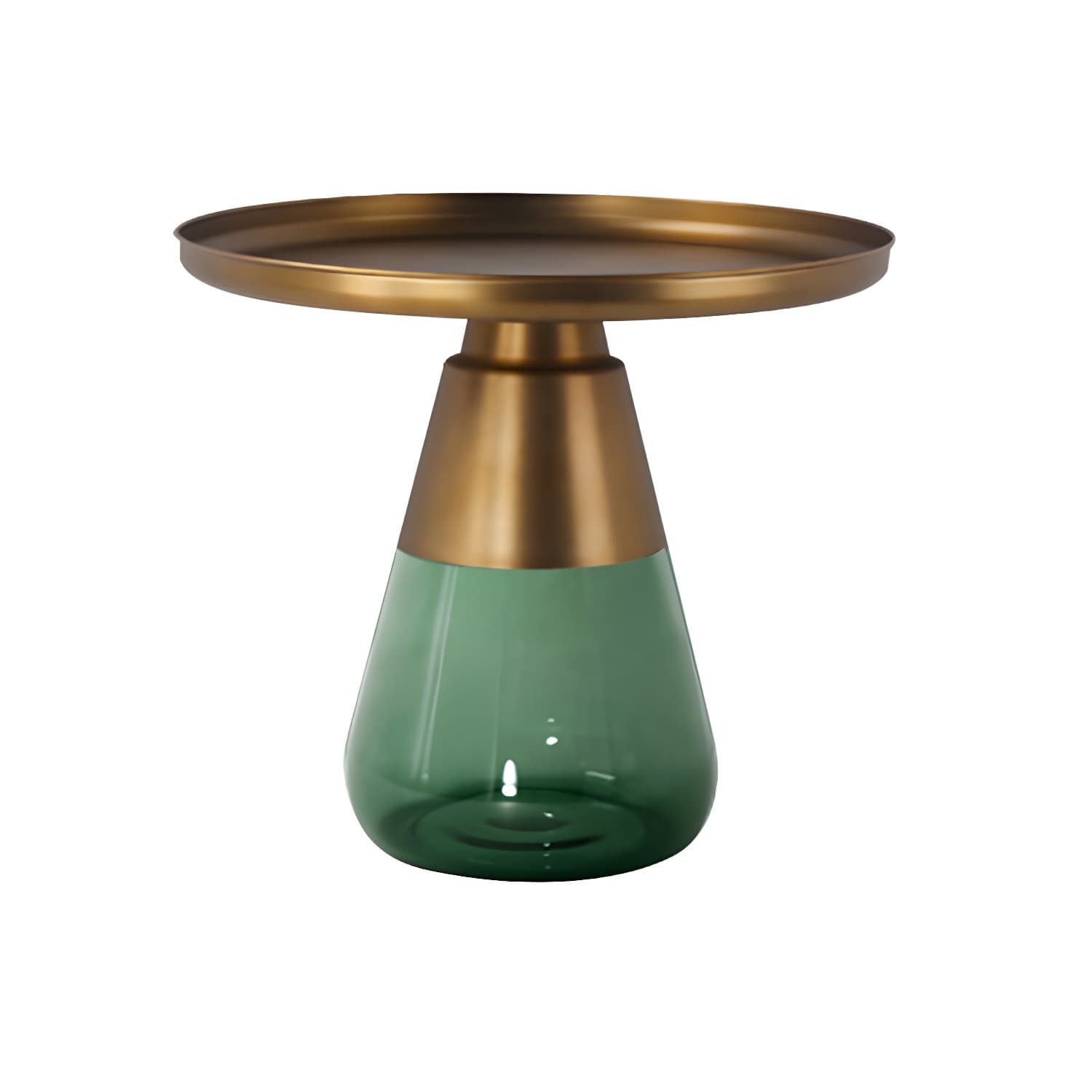 Mid-Century Modern Pedestal Glass Round Storage Single Coffee Table thumbnail 16