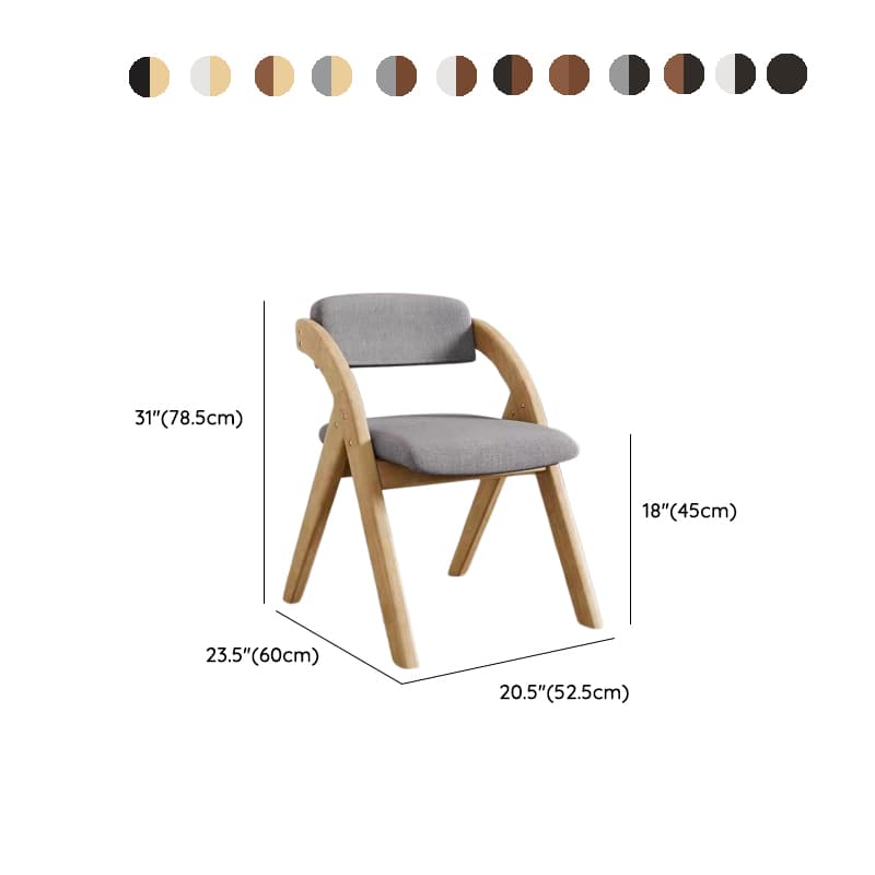 Casual Collapsible Side Chair with Midnight Black/Walnut/Wood Grain Rubberwood Legs and Upholstered Uncovered Back thumbnail 17
