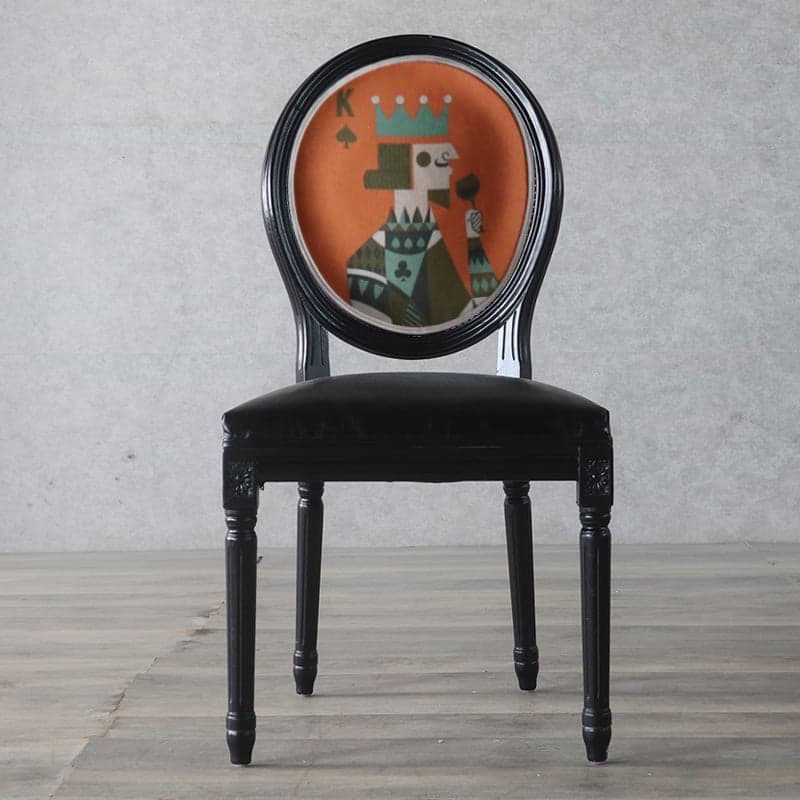 Victorian Style Side Chair with King Louis Back and Bordered Frame, Balanced Stability thumbnail 10