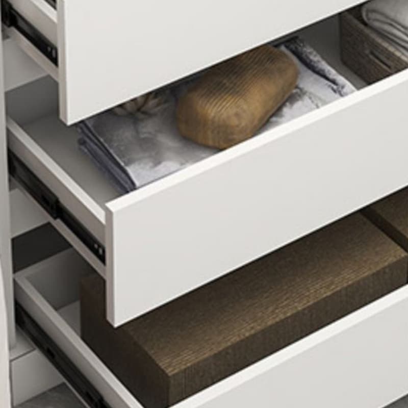 Contemporary Narrow Wood Dresser with Drawers for Living Room thumbnail 9